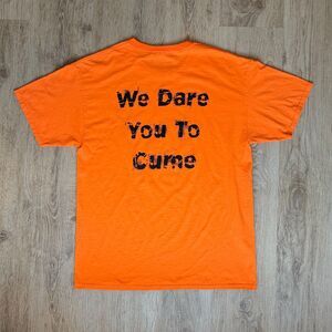 Deja Vu Showgirls “We Dare You To Cume” Double-Sided Tee – L